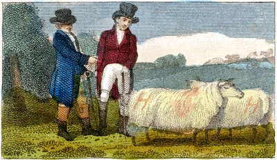 Agriculteurs discutant des moutons Dishley New Leicester, 1822 - Unbekannt