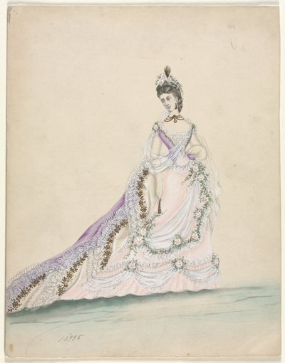 Étude de mode conçue pour Worth, 1870 - Unbekannt