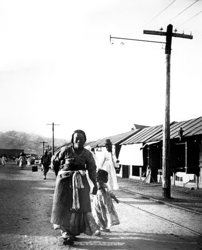 Père et enfant, Séoul, Corée, 1900 - Unbekannt