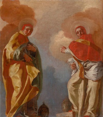 Scène figurative (Deux papes) - Unbekannt
