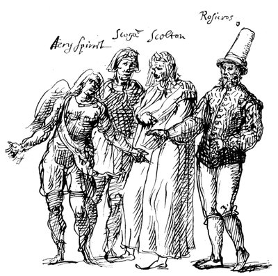 Figures conçues par Inigo Jones pour le masque des Îles de la Fortune, 17ème siècle, 1893 - Unbekannt