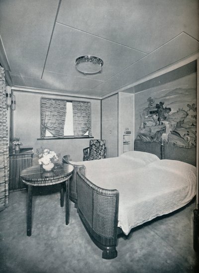 Cabine de luxe en première classe à bord du Victoria, 1931 - Unbekannt