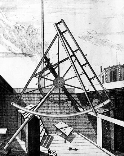 Sextant équatorial monté de Flamsteed avec télescope - Unbekannt