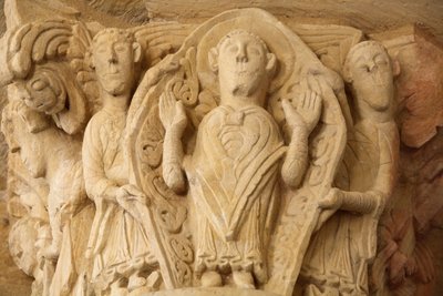 Abbaye de Fleury, chapiteau du porche représentant Saint Martin, Saint-Benoît-sur-Loire - Unbekannt