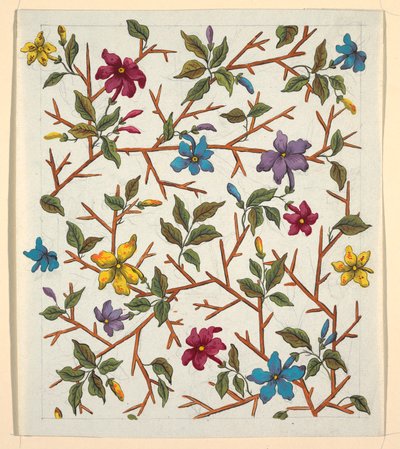 Conception Florale pour Textile Imprimé - Unbekannt
