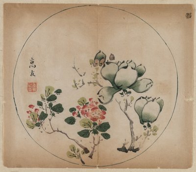 Magnolia en fleurs et fleurs de pêcher, 1368-1644 - Unbekannt