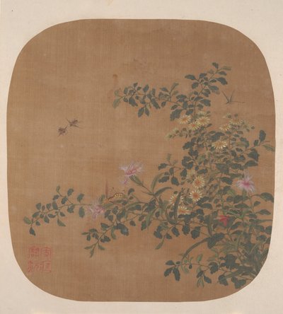 Fleurs et abeilles, XVIIIe siècle - Unbekannt