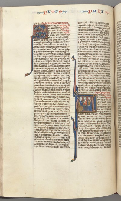 Fol. 148v, Chroniques I, initiale historiée A, trois descendants d