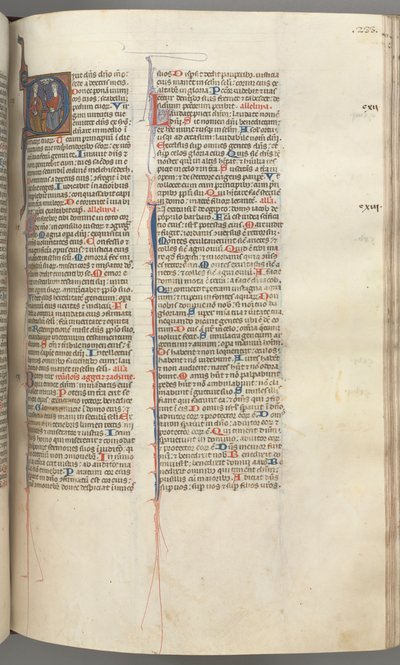 Fol. 233r, Psaume 109, initiale historiée D, Dieu le Père et le Fils..., vers 1275-1300 - Unbekannt