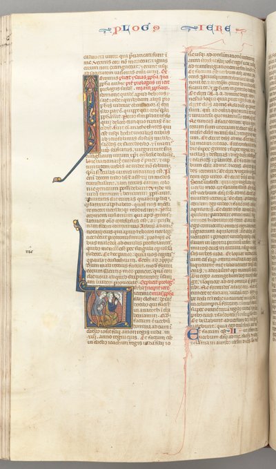 Fol. 292v, Jérémie, initiale historiée V, la lapidation de Jérémie, c. 1275-1300 - Unbekannt
