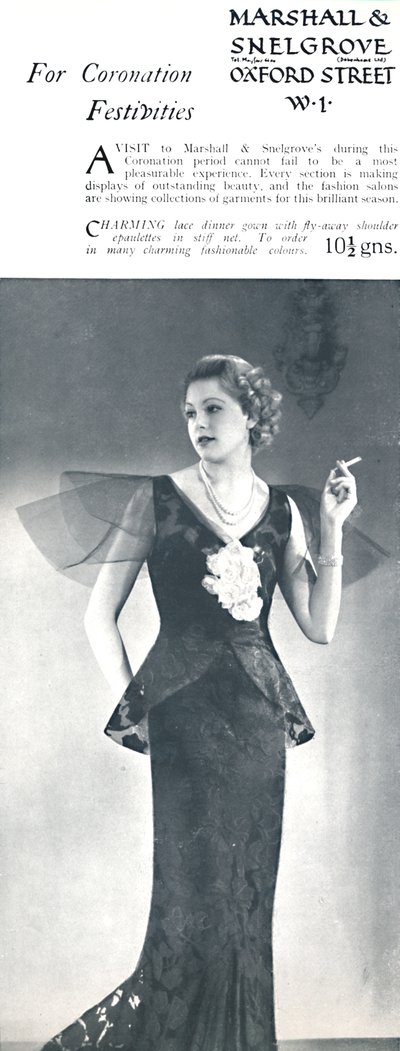 Pour les festivités du couronnement - Marshall & Snelgrove, 1937 - Unbekannt
