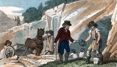 Chasse aux fossiles dans la carrière de craie de Cherry Hinton, Cambridgeshire, 1822 - Unbekannt