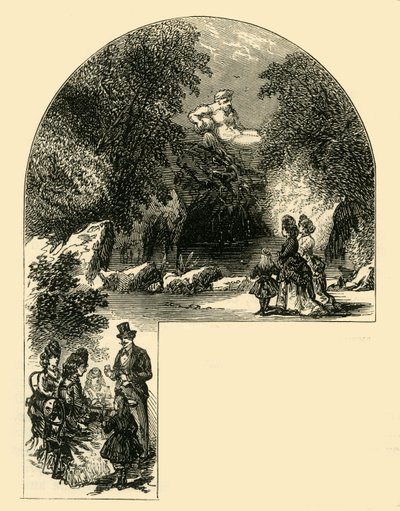 Fontaine dans les jardins de Surrey, vers 1878 - Unbekannt