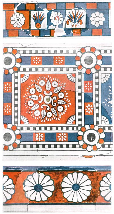 Fragments de peintures murales, palais de Tukulti-Ninurta I, Kar-Tukulti-Ninurta, Assyrie, 1928 - Unbekannt