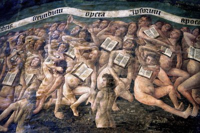 France, Tarn, Albi, Cathédrale Sainte-Cécile, fresque du Jugement dernier, - (1474-fin du 15ème siècle), la descente aux enfers, détail - Unbekannt