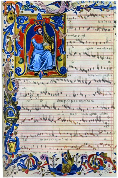 Francesco Landino jouant d