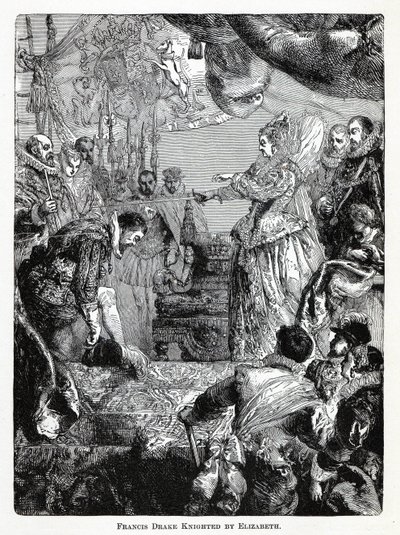 Francis Drake adoubé par Elizabeth, 1882 - Unbekannt