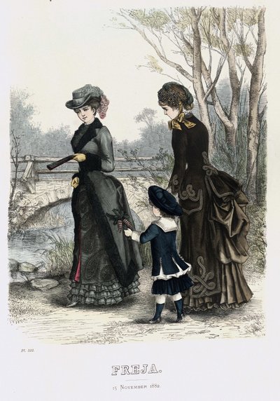 Freja- illustrerad skandinavisk modetidning 1882, illustration nr 21 - Unbekannt