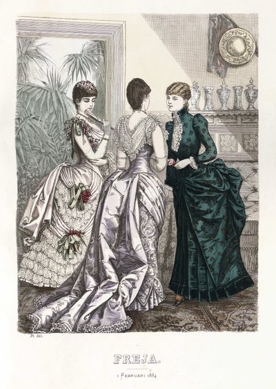 Freja- illustrerad skandinavisk modetidning 1884, illustration nr 3 - Unbekannt