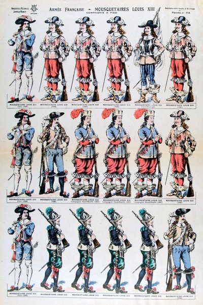 Armée française, mousquetaires de Louis XIII, 17e siècle 19e siècle - Unbekannt
