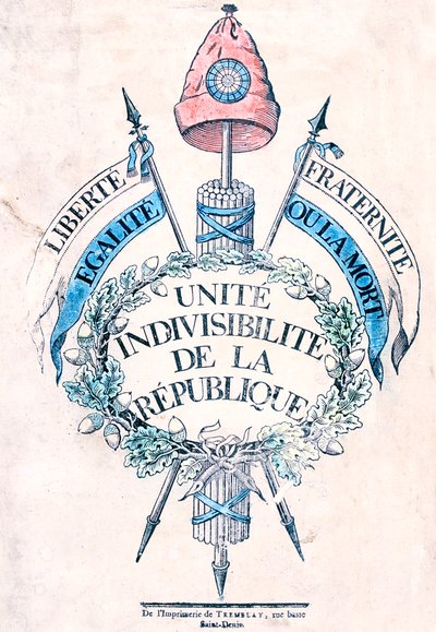 Révolution française 1789 : Emblème allégorique de la République - Unbekannt