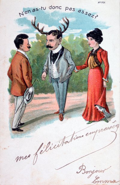 Carte postale caricature d