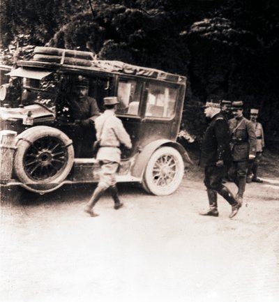 Officiers français et véhicule - Unbekannt
