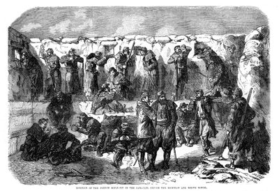 Fosse à fusils française dans le parallèle avant le mamelon et la tour blanche, Sébastopol, Guerre de Crimée, 1855 - Unbekannt