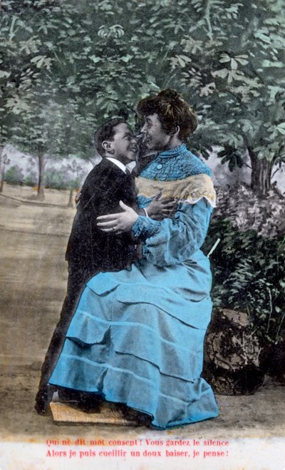 Carte postale romantique française, vers 1900 - Unbekannt