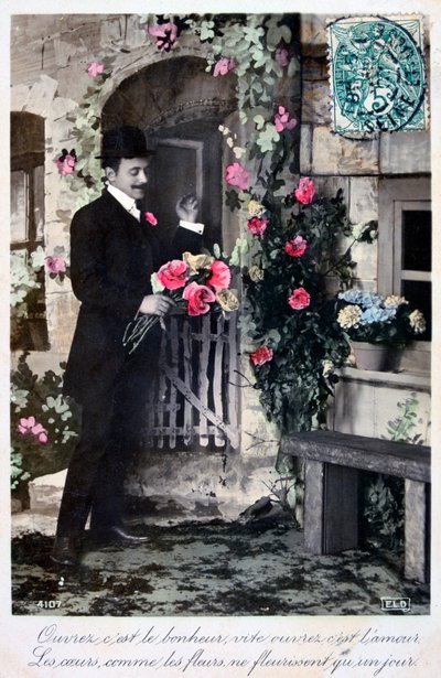 Carte postale romantique française, vers 1900 - Unbekannt