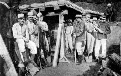 Sapeurs français posant des mines, France, Première Guerre mondiale, 1914 - Unbekannt