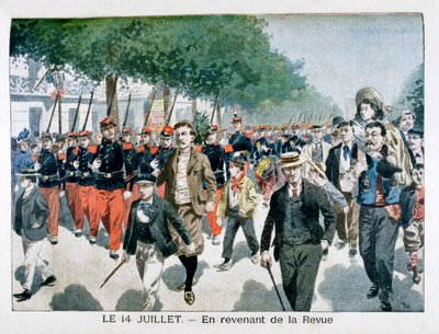 Soldats français revenant de la revue du 14 juillet, 1901 - Unbekannt