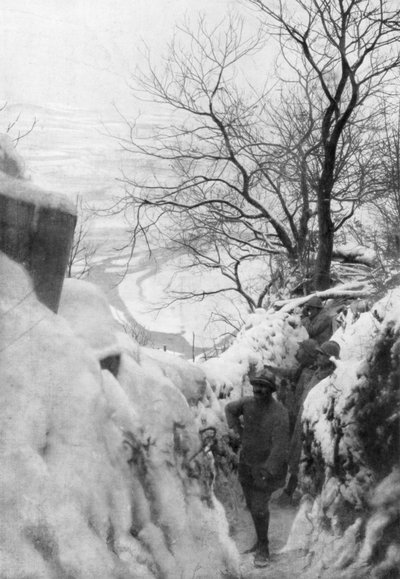 Tranchées françaises sur la rivière Piave, Front italien, décembre 1917 - Unbekannt