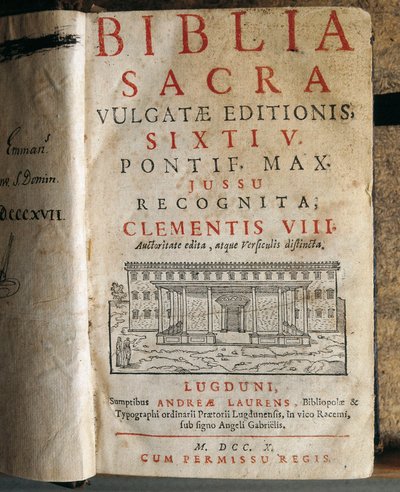 Frontispice de la Bible sacrée de Sixte V (1520-1590) - Unbekannt