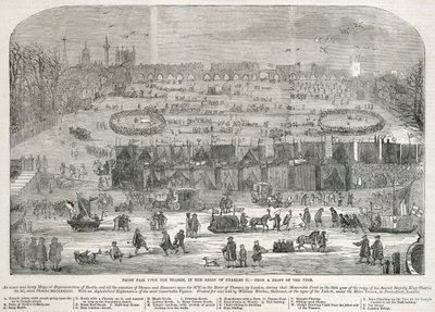 Foire sur la Tamise sous le règne de Charles II, Londres, 1683 - Unbekannt