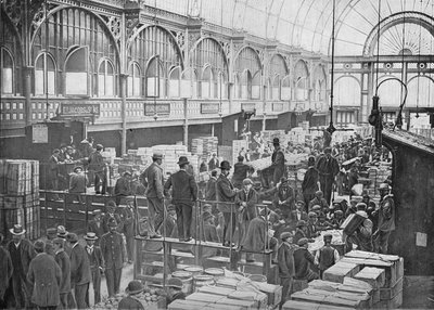 Ventes aux enchères de fruits au marché de Covent Garden, Londres, vers 1901 - Unbekannt