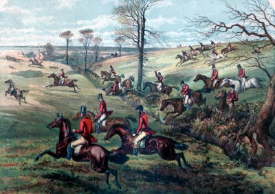 Pleine course, chasse au renard, 19ème siècle - Unbekannt