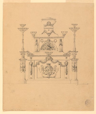 Mobilier avec bras et candélabres - Unbekannt