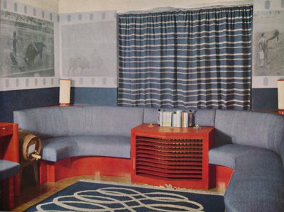 Salle de jeux - Bar à cocktails dans la maison londonienne du comte de Jersey, 1938 - Unbekannt