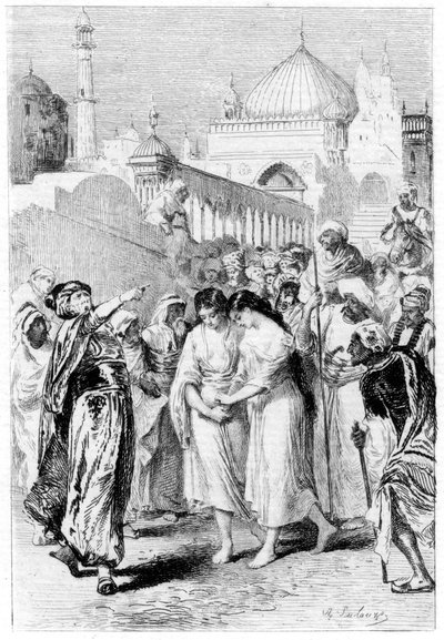La mère et la sœur de Ganem quittant Damas, 19ème siècle - Unbekannt