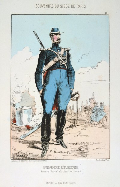 Gendarmerie républicaine, siège de Paris, guerre franco-prussienne, 1870-1871 - Unbekannt