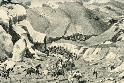 Le général Roberts... Attaqué par les Ghilzais dans le col de Shutargardan, 27 septembre 1879 - Unbekannt