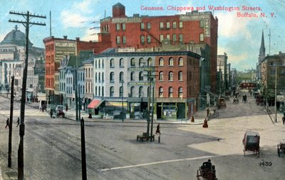 Genesse, Chippewa et Washington Streets, Buffalo, New York, USA, vers 1910 - Unbekannt