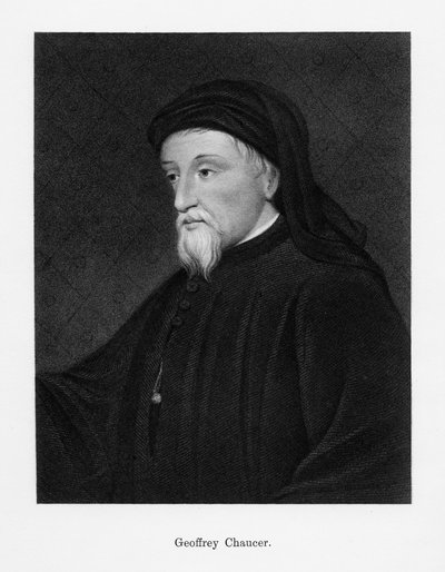 Geoffrey Chaucer, auteur, poète, philosophe, bureaucrate et diplomate anglais, 19ème siècle - Unbekannt