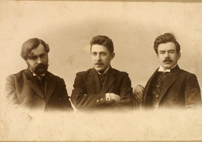 Georgy Chulkov, Vasili Milioti et Genrich Tasteven, écrivains russes, années 1900 - Unbekannt