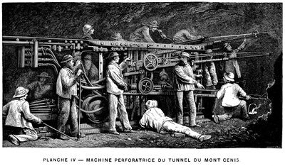 Perceuse à air comprimé de Germain Sommeiller utilisée pour l
