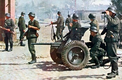 Fantassins allemands avec artillerie de campagne légère, Russie, 1943 - Unbekannt