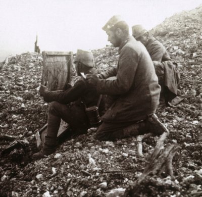 Signaleurs allemands devant la forteresse de Vaux, Verdun, nord de la France, c1914-c1918 - Unbekannt