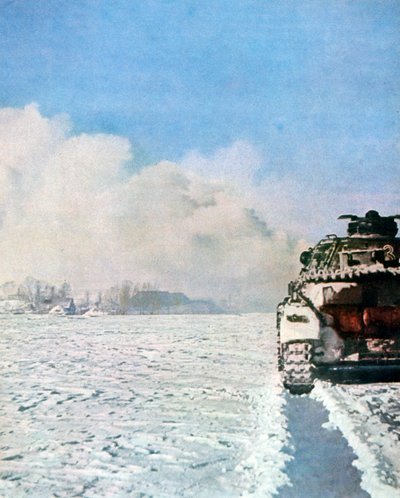 Combat de chars allemands dans la neige, Russie, janvier 1943 - Unbekannt