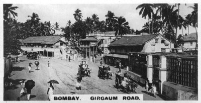 Route de Girgaum, Bombay, Inde, vers 1925 - Unbekannt